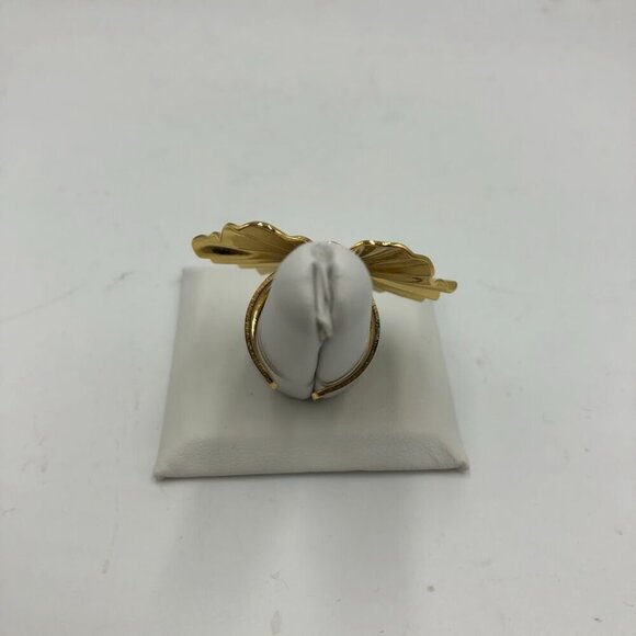 18K Gold Plated Women's Large Ring Adjustable Waterproof Hypoallergenic - Picture 8 of 14